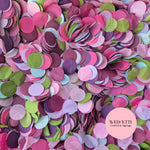 Circles Large 2.5cm Biodegradable - Plum Berry Sage Blue