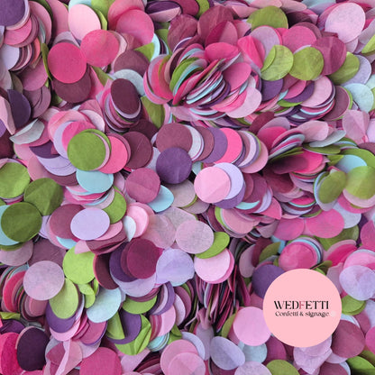Circles Large 2.5cm Biodegradable - Plum Berry Sage Blue