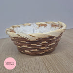 Small Round Bamboo Confetti Basket
