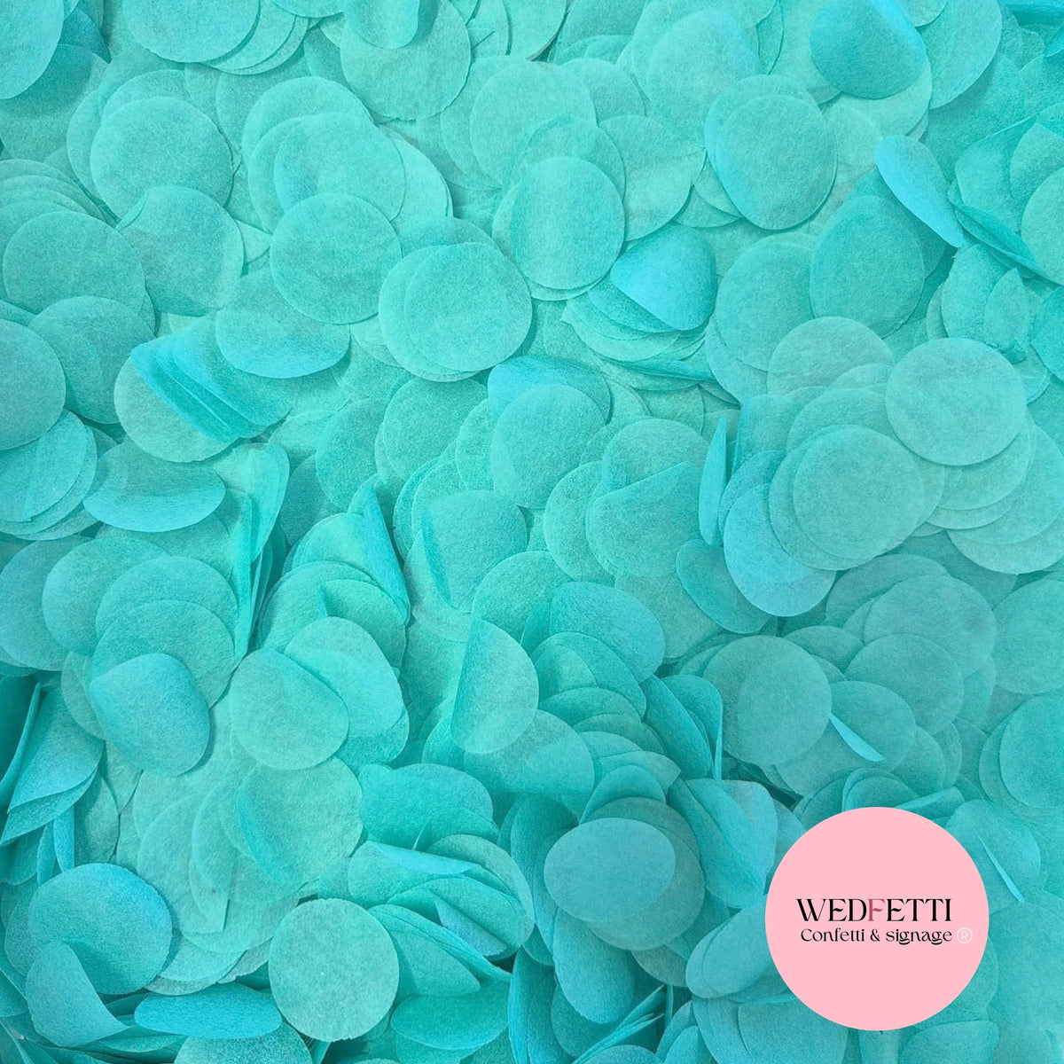 Circles Large 2.5cm Biodegradable -  Turquoise