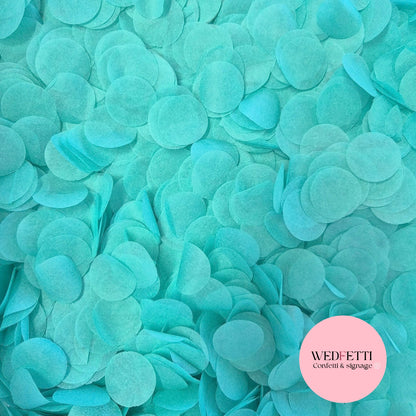 Circles Large 2.5cm Biodegradable -  Turquoise