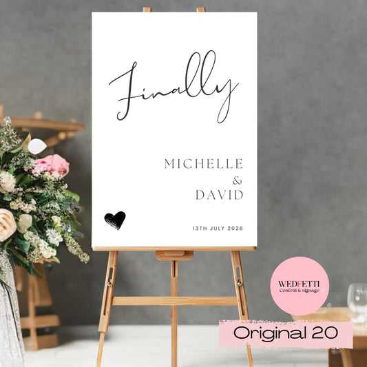 Welcome sign - Finally WedFetti