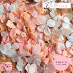 Snow Petal Confetti® - Peach Pink Gradient + White FlutterFly®