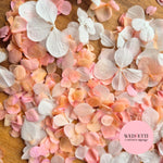 Snow Petal Confetti® - Peach Pink Gradient + White FlutterFly®
