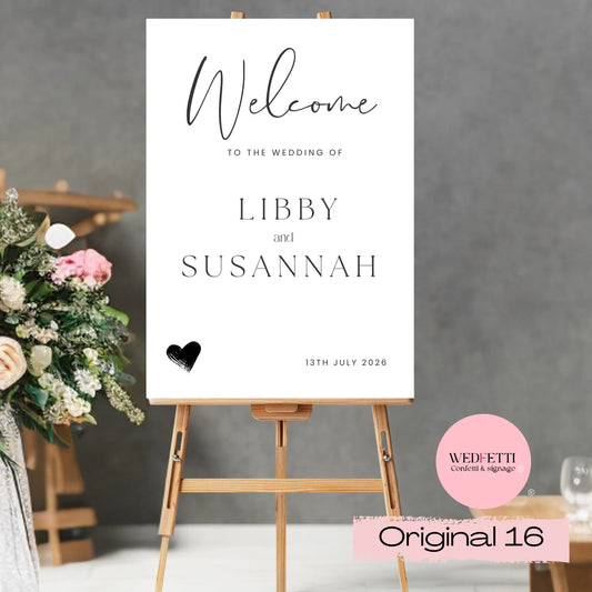 Welcome sign WedFetti