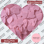 Biodegradable paper Confetti hearts - Baby Pink