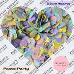 Biodegradable paper Confetti hearts - Pastel Party Heart Edition