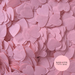 Biodegradable paper Confetti hearts - Baby Pink