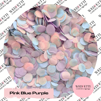 Slow falling paper Confetti - Purple Blue Pink