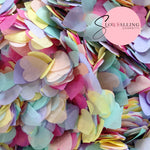 Biodegradable paper Confetti hearts - Pastel Party Fuschia