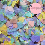 Biodegradable paper Confetti hearts - Pastel Party Heart Edition