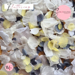 Petal Confetti hydrangea - Dusty Blue Lemon White