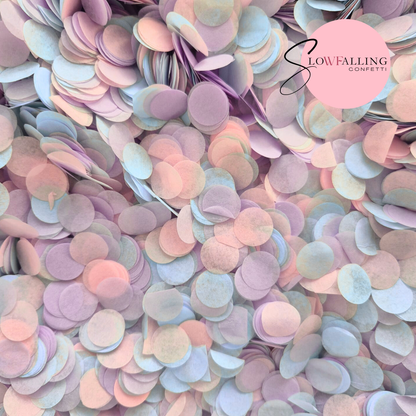 Slow falling paper Confetti - Purple Blue Pink