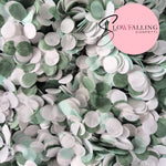 Slow falling paper Confetti - Sage mix