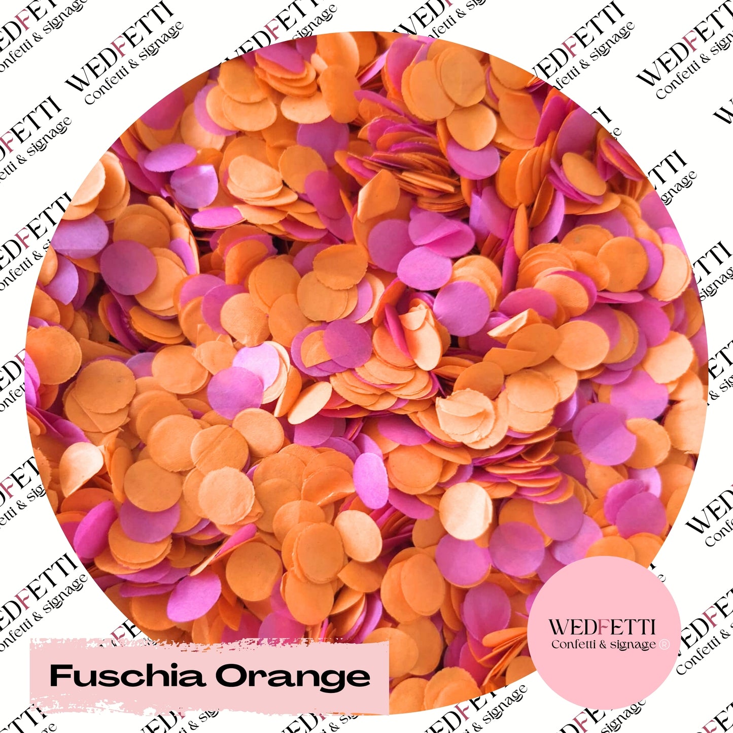 Slow falling paper Confetti - Fuschia Orange