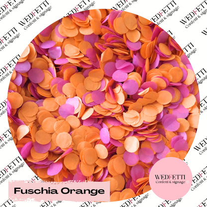 Slow falling paper Confetti - Fuschia Orange