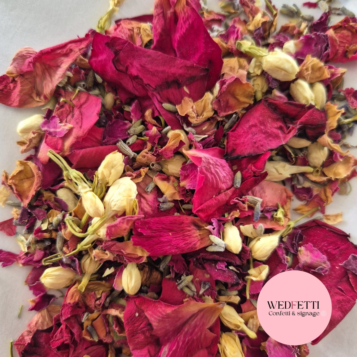 Rose petals + Jasmine buds & Lavender