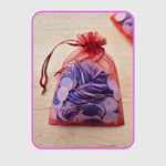 Coloured sheer drawstring organza bags