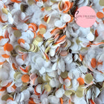 Slow falling paper Confetti - Orange White Gold