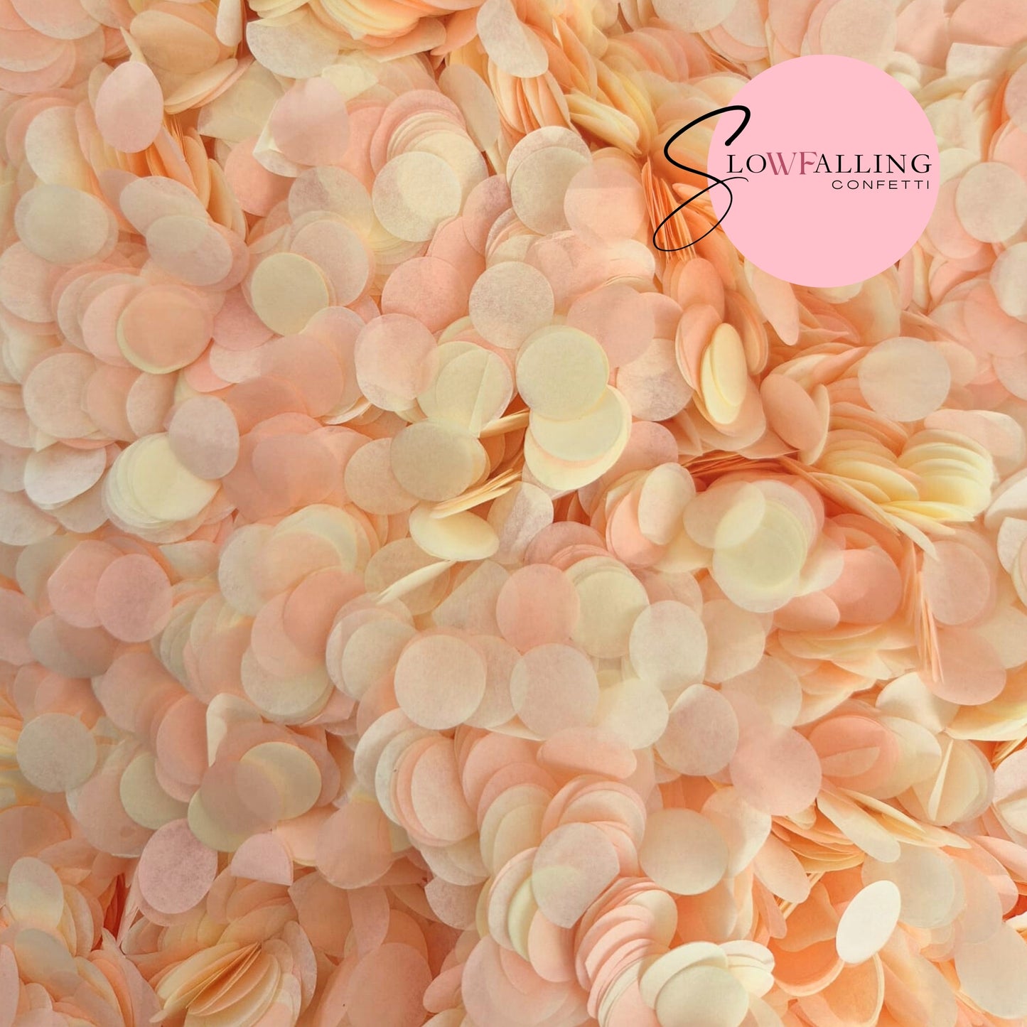 Slow falling paper Confetti - Ivory Peach