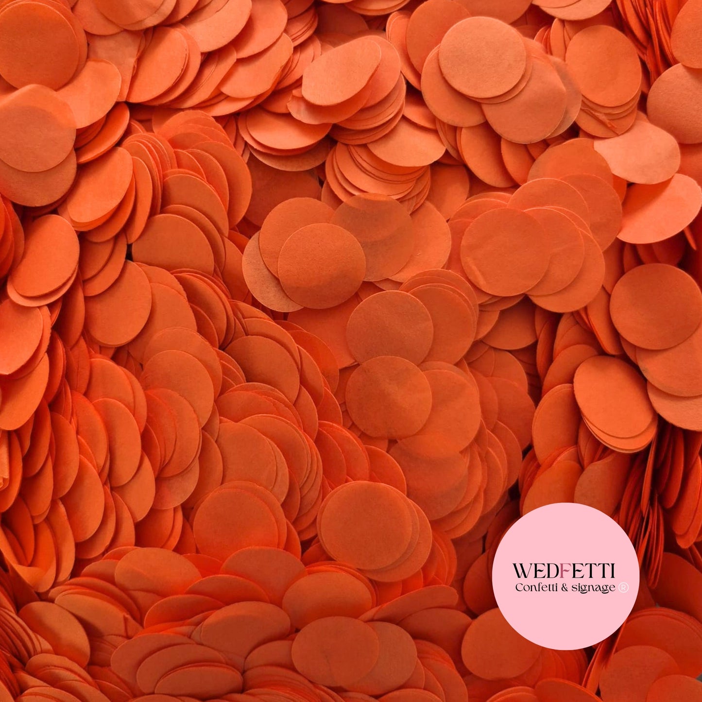 Circles Large 2.5cm Biodegradable - Burning Orange