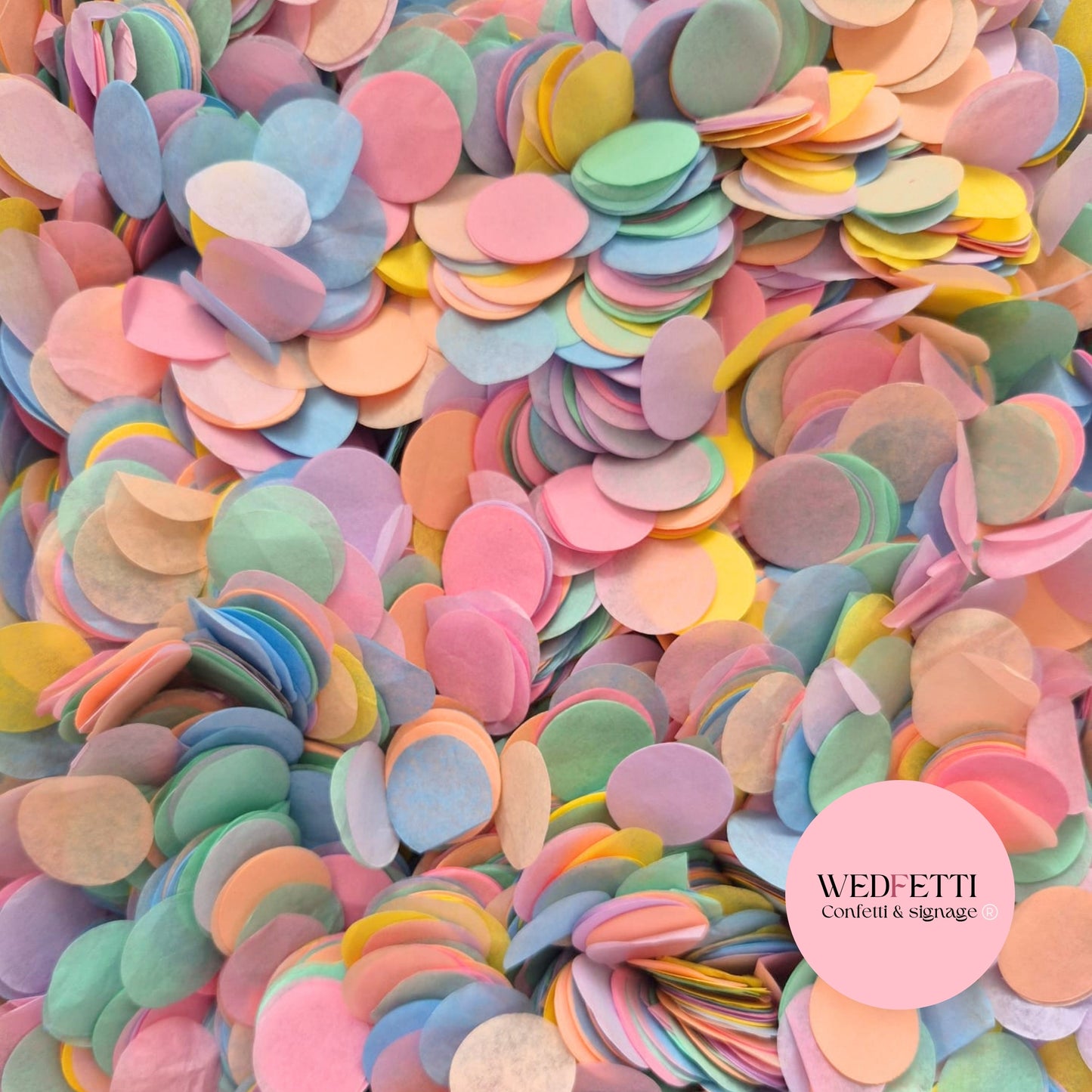 Circles Large 2.5cm Biodegradable - Pastel Party DB BY