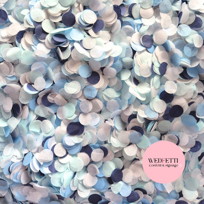 Slow falling paper Confetti - Blue Mix