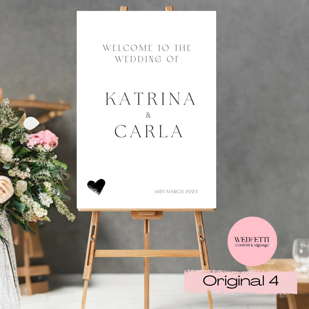 Welcome sign WedFetti