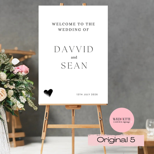 Welcome sign WedFetti