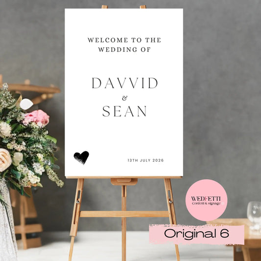 Welcome sign WedFetti