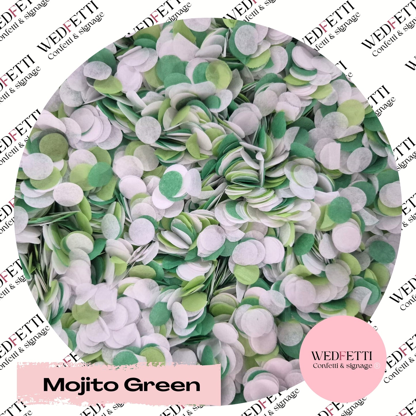 Slow falling paper Confetti - Mojito Green
