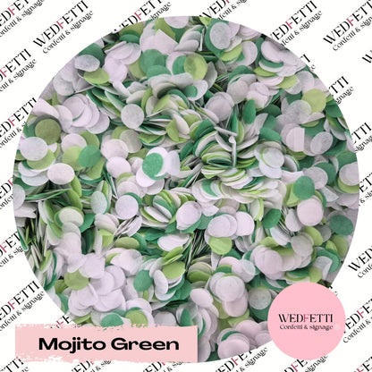 Slow falling paper Confetti - Mojito Green