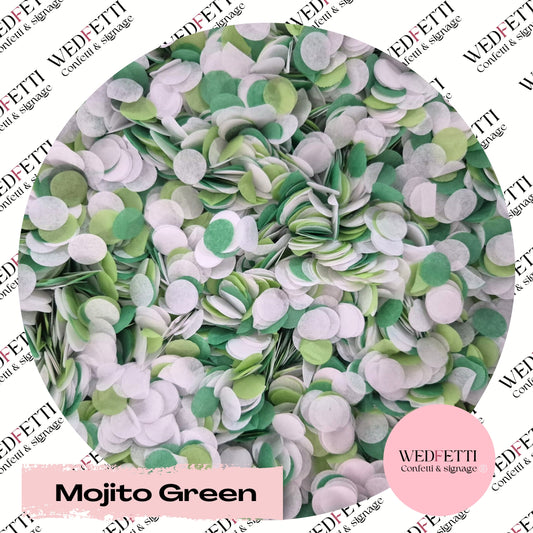 Slow falling paper Confetti - Mojito Green