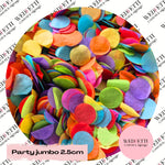 Biodegradable Confetti Slow falling paper jumbo 2.5cm - Party jumbo mix