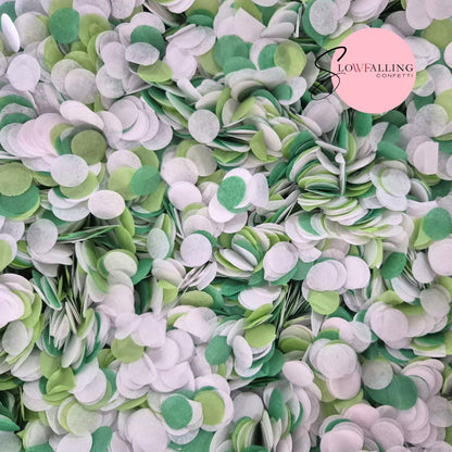 Slow falling paper Confetti - Mojito Green