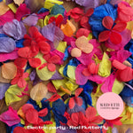 Petal Confetti hydrangea - Electric Party + Red FlutterFly Petals