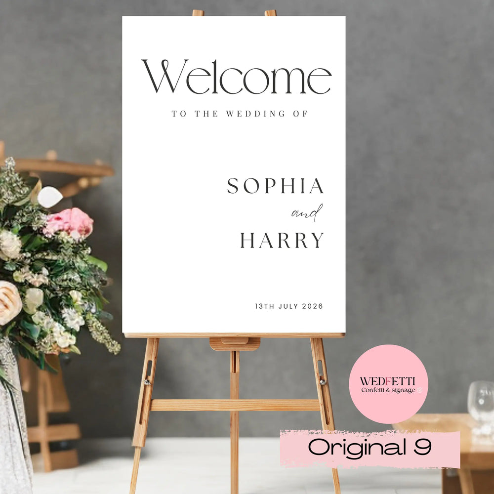 Welcome sign WedFetti