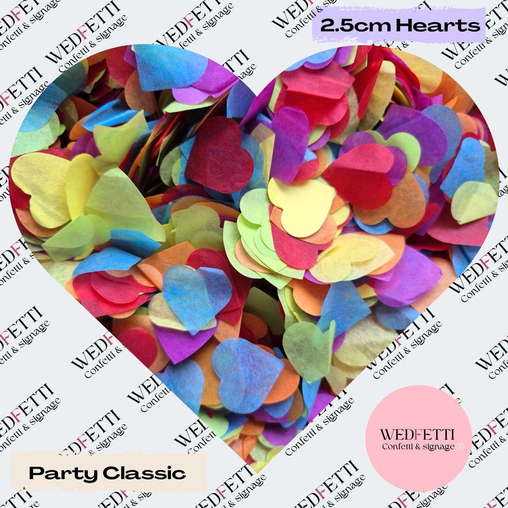 Biodegradable paper Confetti hearts - Party Classic