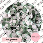 Slow falling paper Confetti - Sage mix