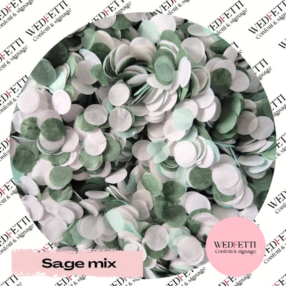 Slow falling paper Confetti - Sage mix