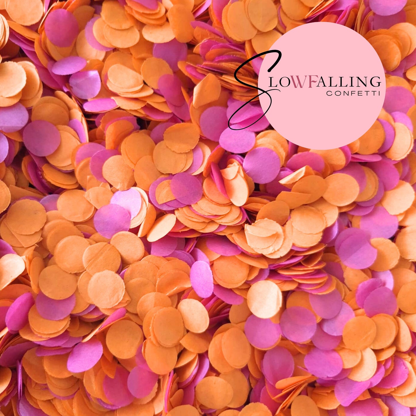 Slow falling paper Confetti - Fuschia Orange