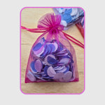 Coloured sheer drawstring organza bags