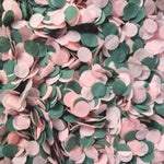 Slow falling paper Confetti - Forest + Baby Pink