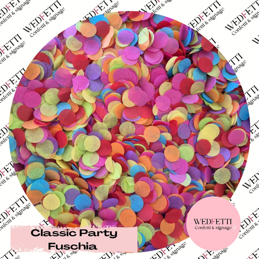 Slow falling paper Confetti - Classic Party+ Fuschia