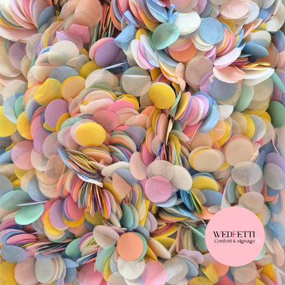 Circles Large 2.5cm Biodegradable - Pastel Party DB BY Ivory