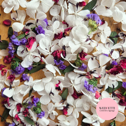 FlutterFly® Petal Confetti - Pure white Fragrant Eucalyptus Mix