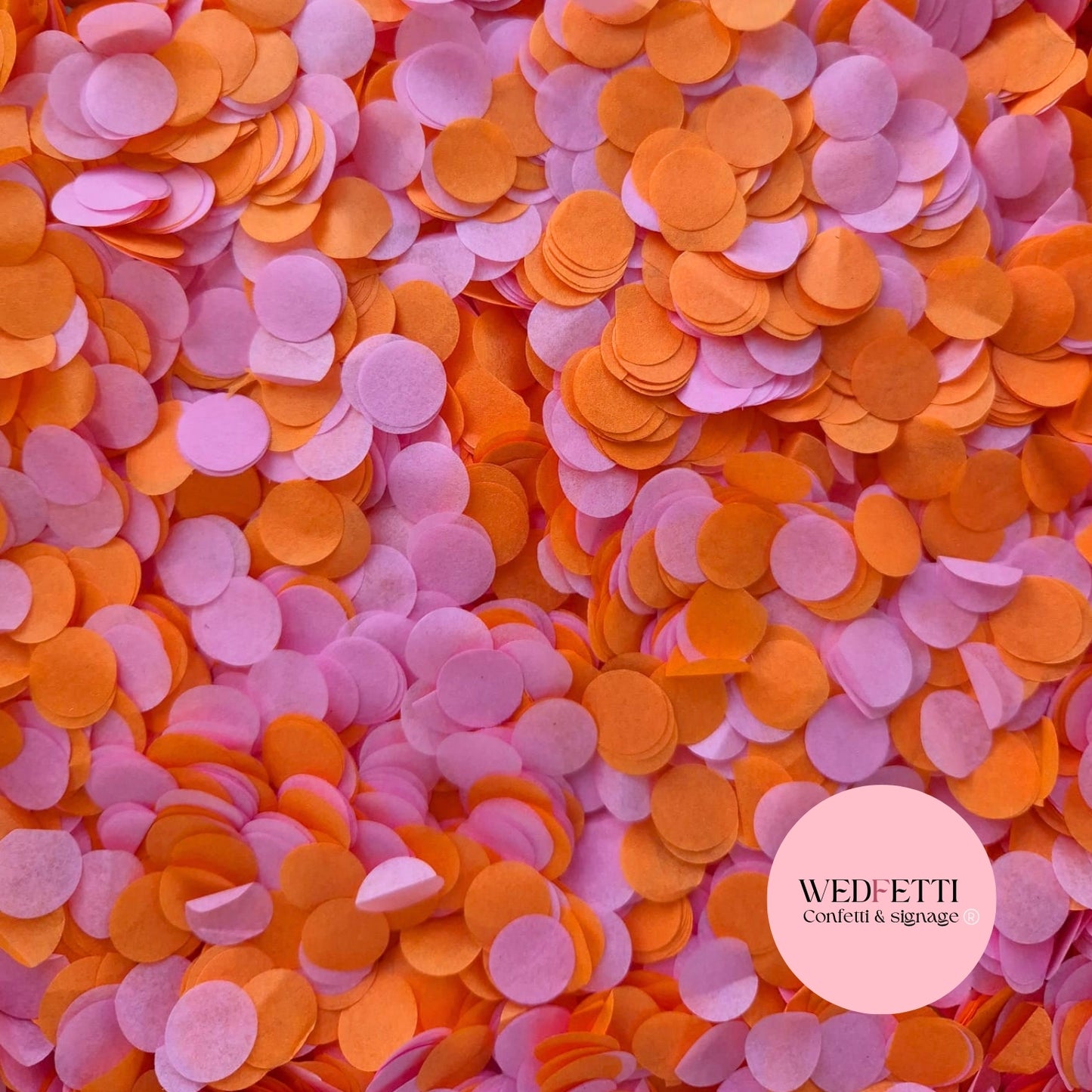Slow falling paper Confetti - Rose Pink Orange