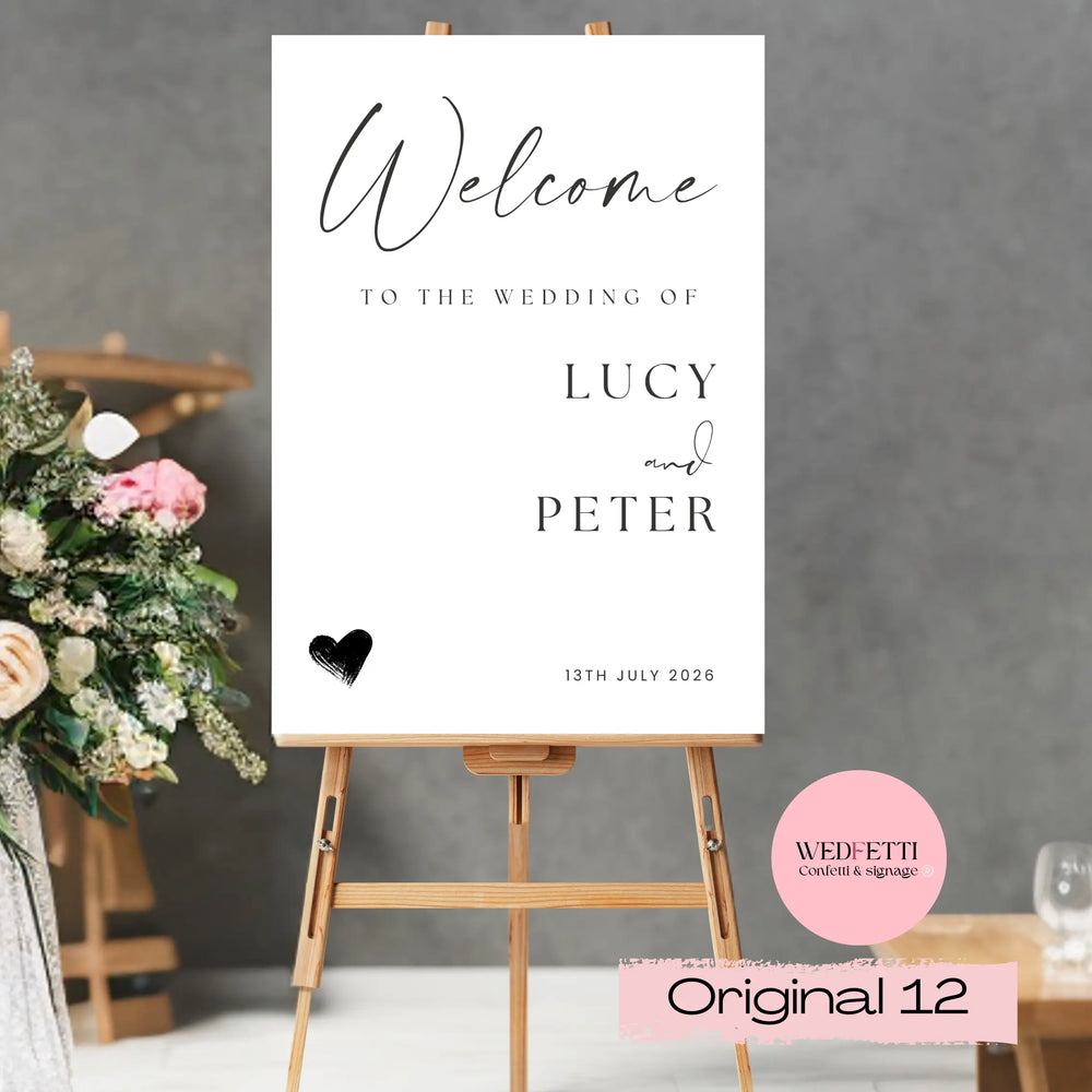 Welcome sign WedFetti