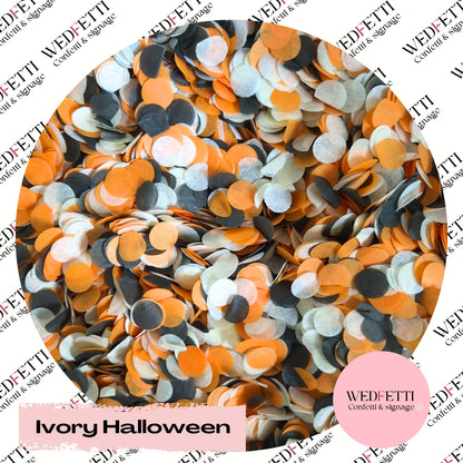 Slow falling paper Confetti - Ivory Halloween