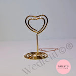 Gold heart sign stand WedFetti